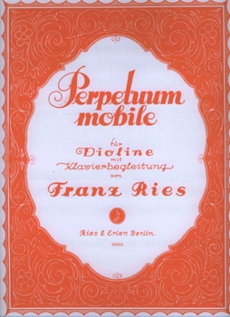 Perpetuum mobile op. 34 Nr.  5 für Violine und Klavier