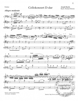 Cellokonzert D-Dur für drei Violoncelli