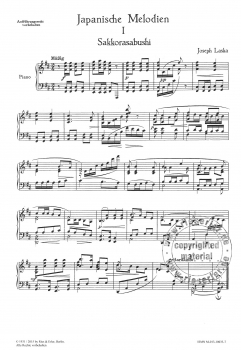 Japanische Melodien für Klavier, Heft I