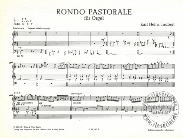 Rondo Pastorale für Orgel