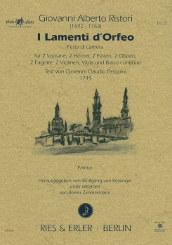 I Lamenti d' Orfeo - Festa di Camera für 2 Hörner, 2 flöten, 2 Oboen, 2 Fagotte, 2 Violinen, viola und Basso continuo