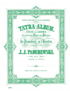 Tatra-Album for piano op. 12 -edition for four hands (pdf-Download)
