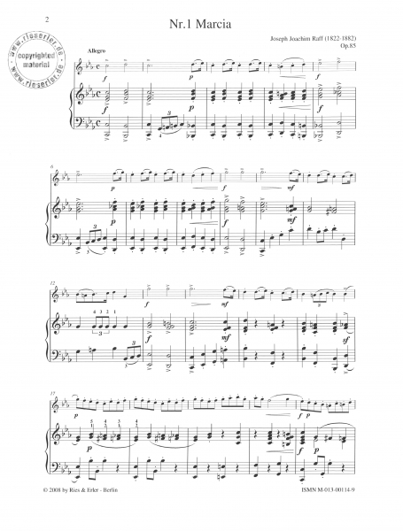 Six Morceaux op. 85 - sechs Stücke für Violine und Klavier