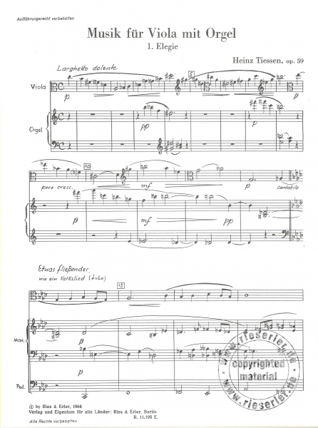 Musik für Viola mit Orgel op. 59