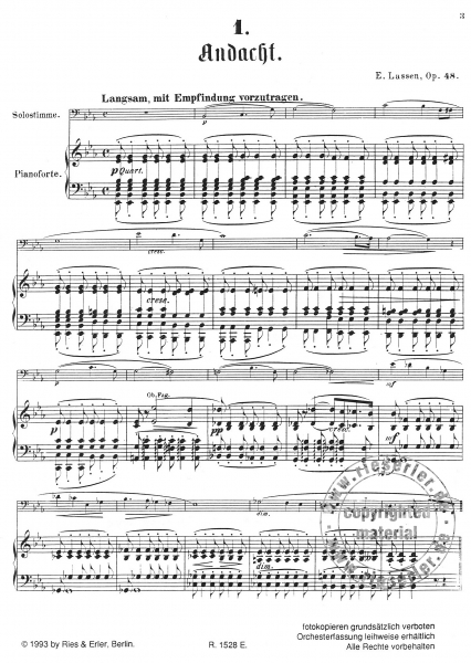 Zwei Phantasiestücke op. 48 für Violoncello und Klavier