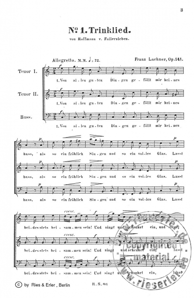 Vier Gesänge op. 141 -Männerchor- (ChP)