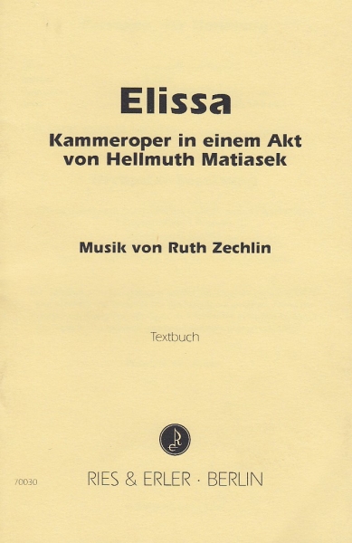 Elissa - Kammeroper in einem Akt (Textbuch)