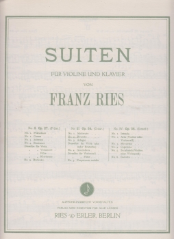 Bourrée op. 34 Nr. 2 für Violine und Klavier