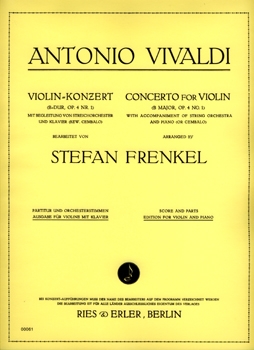 Konzert B-Dur op. 4 Nr. 1 - Ausgabe für Violine und Klavier