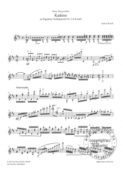Kadenz zu Paganinis Violinkonzert Nr. 2 h-Moll