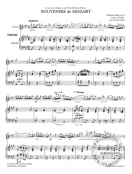 Souvenirs de Mozart für Violine und Klavier op. 21
