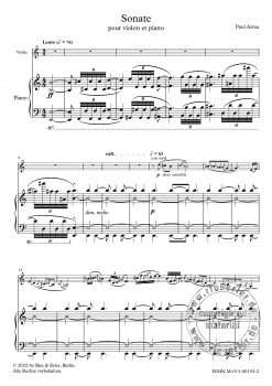 Sonate pour violon et piano