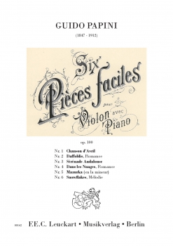 Six Pièces faciles op. 100 für Violine und Klavier