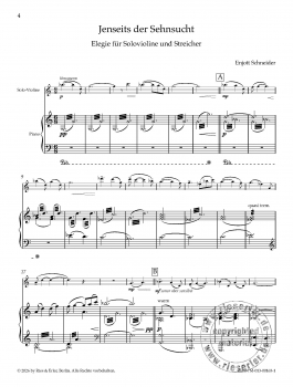 Preview: Jenseits der Sehnsucht - Elegie für Solovioline und Streicher (KA)