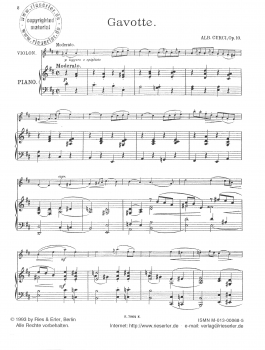 Gavotte op. 10 für Violine und Klavier