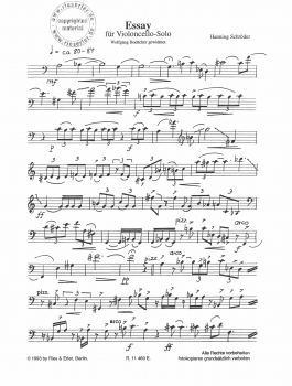 Essay für Violoncello solo (pdf-Download)