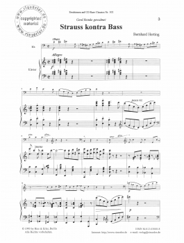 Strauß kontra Baß - Fledermaus-Parodie für Kontrabaß und Klavier (pdf-Download)
