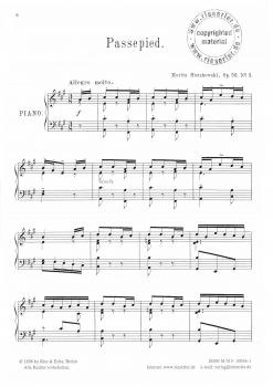Passepied für Klavier -Sonderanfertigung- (pdf-Download)