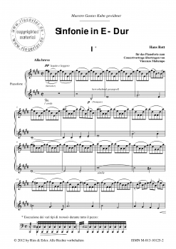 Sinfonie Nr. 1 E-Dur für Klavier (pdf-Download)
