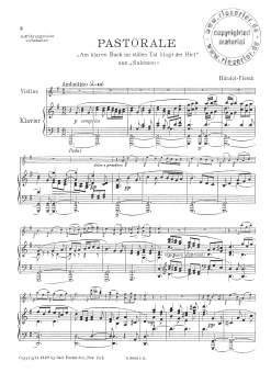 Pastorale Arie für Violine und Klavier (pdf-Download)