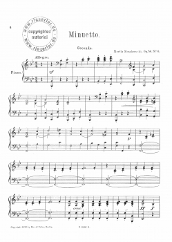 Minuetto from op. 56 for piano -special design- (pdf-Download)