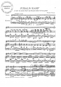Jubals Harf Arie für Violine und Klavier (pdf-Download)