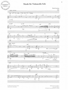 Musik für Violoncello solo [1983] (pdf-Download)
