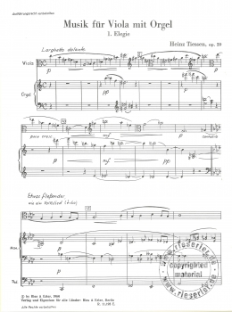 Musik für Viola mit Orgel op. 59
