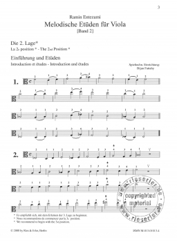 Melodische Etüden Vol. 2 für Viola solo