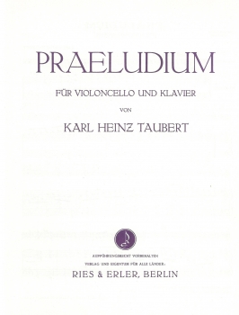 Präludium für Violoncello und Klavier