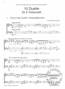 10 Duette für 2 Violoncelli