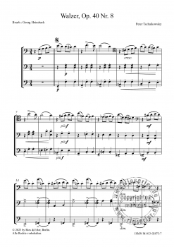 Walzer op. 40 Nr. 8 bearbeitet für drei Violoncelli