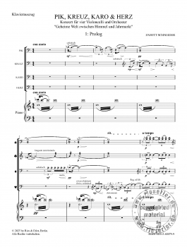 Preview: PIK, KREUZ, KARO & HERZ - Konzert für vier Violoncelli und Orchester (KA)