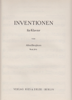 Inventionen op. 29 für Klavier
