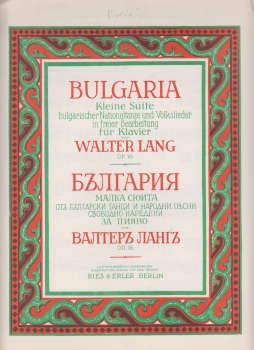Bulgaria op. 16 - Kleine Suite für Klavier