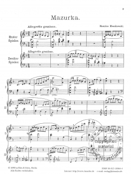 Mazurka (F-Dur) für zwei Klaviere 4hd
