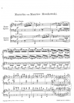 Mazurka (D-Dur) für zwei Klaviere 4hd