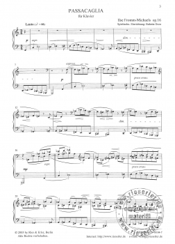 Passacaglia op. 16 für Klavier