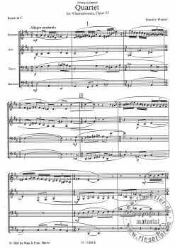 Quartett op. 55 für vier Saxophone