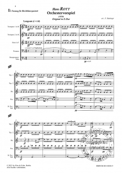 Orchestervorspiel für Blechbläserquintett / Blechbläserquintett und Orgel