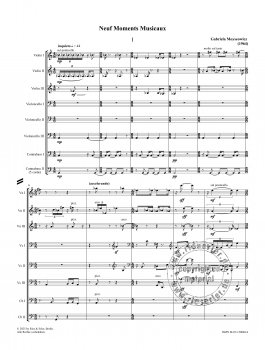 Neuf Moments Musicaux für Klavier und Streichensemble (1964)