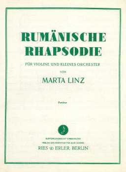 Rumänische Rhapsodie für Violine und kleines Orchester