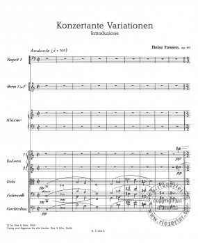 Preview: Konzertante Variationen für Klavier und Orchester op. 60
