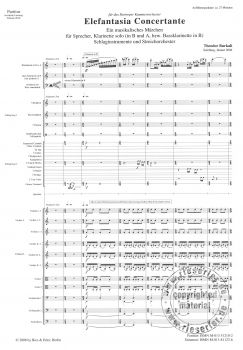 Elefantasia concertante - Ein musikalisches Märchen für Sprecher, Klarinette solo, Schlaginstrumente und Streichorchester