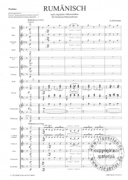 Preview: Rumänisch für Orchester / Salonorchester