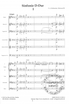 Sinfonie D-Dur für großes Orchester (Hickman D8)