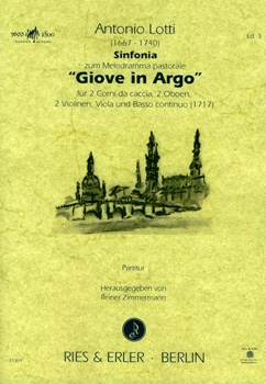 Sinfonia zum Melodramma pastorale "Give in Argo" (LM)