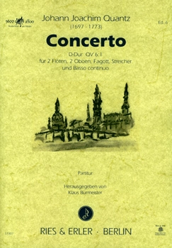 Concerto D-Dur QV 6:1 für 2 Flöten, 2 Oboen, Fagott, Streicher und Basso continuo (LM)