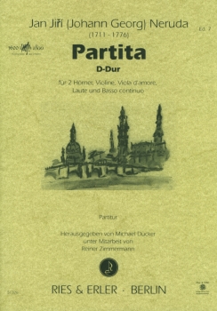 Partita D-Dur für 2 Hörner, Violine, Viola d'amore, Laute und Basso continuo (LM)