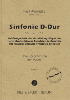 Sinfonie D-Dur op. 37 (P 23) für Orchester